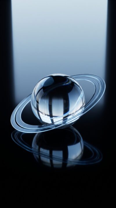 Floating Glass Planet Wallpaper